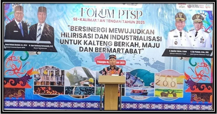 Kepala DPMPTSP Prov. Kalteng Paparkan Rencana Strategis Hilirisasi pada Forum PTSP Se Kalteng Tahun 2025
