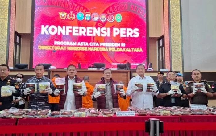 Polda Kaltara ungkap kasus narkoba jaringan internasional.