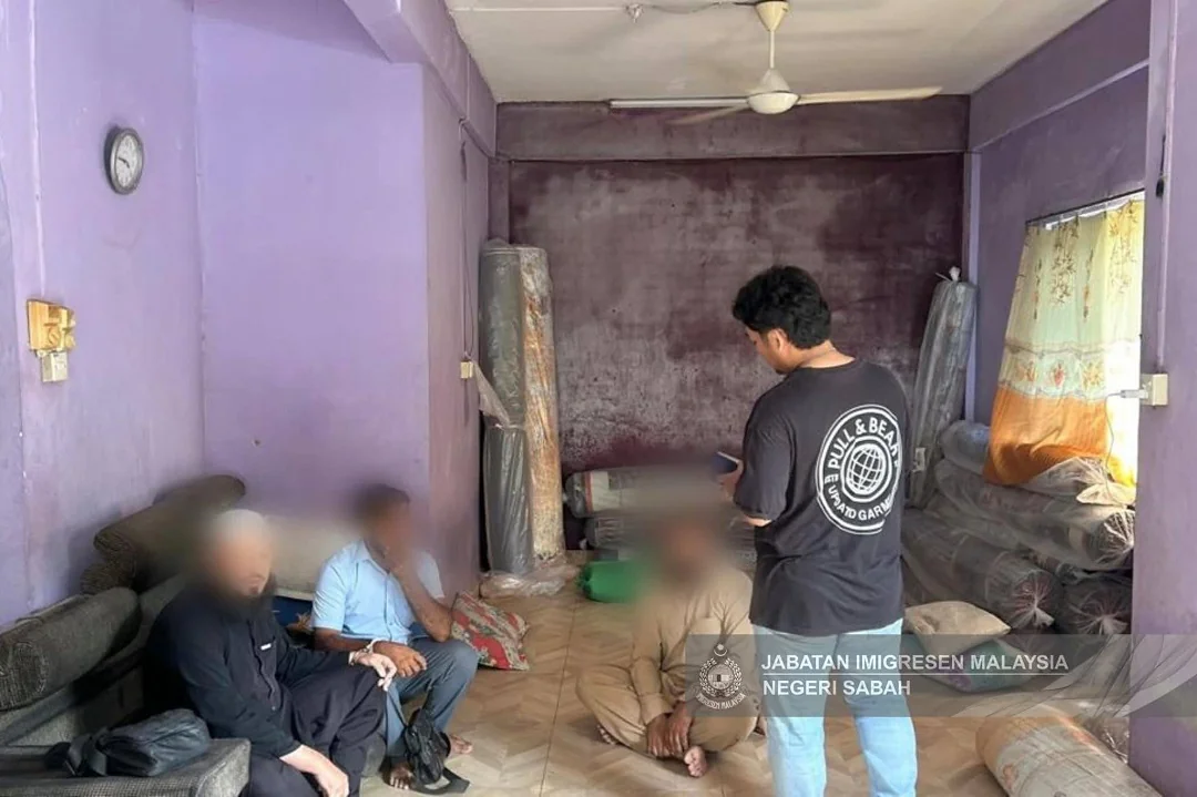 Imigrasi Malaysia Tangkap 20 WNA, Ada Warga Negara Indonesia di Tawau, Sabah. (FOTO: IMIGRASI MALAYSIA)
