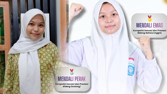 Khaira Ayundira Putri, siswi kelas XII IPS 2 SMA Muhammadiyah 1 Pontianak meraih prestasi memborong dua medali sekaligus dalam ajang Kompetisi Inovasi dan Prestasi
