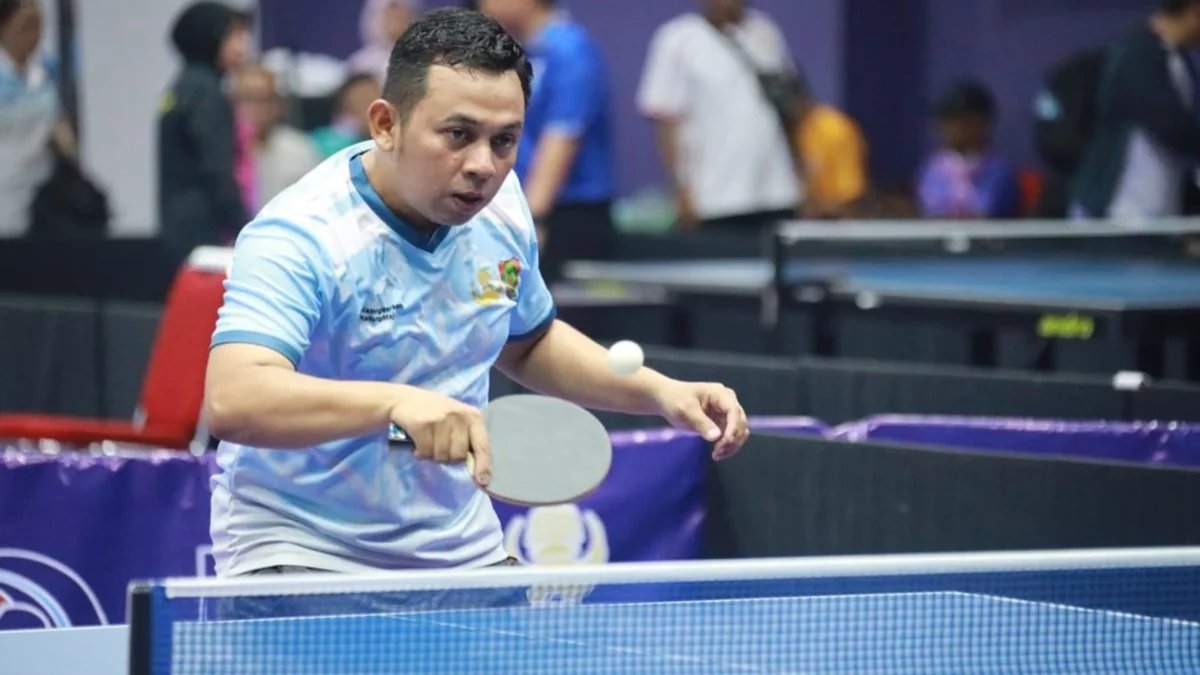 Kontingen Kalimantan Tengah tetap bersemangat di PORNAS Korpri XVII 2025 di Palembang. Meski beberapa cabor telah usai, Kalteng menargetkan tambahan medali dari tenis meja dan lari yang masih bertahan. Foto: MMCKalteng