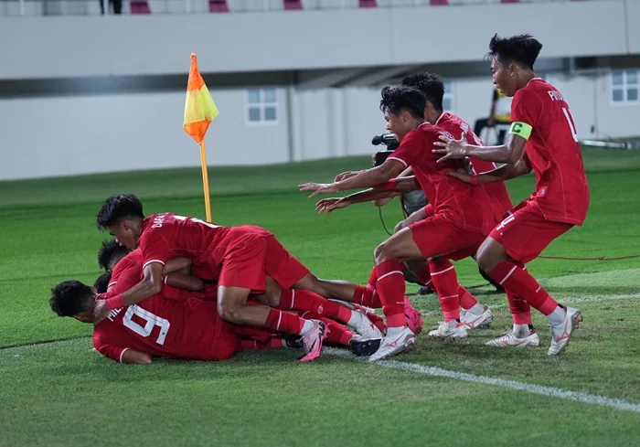 Selebrasi Gol Timnas U-16.
