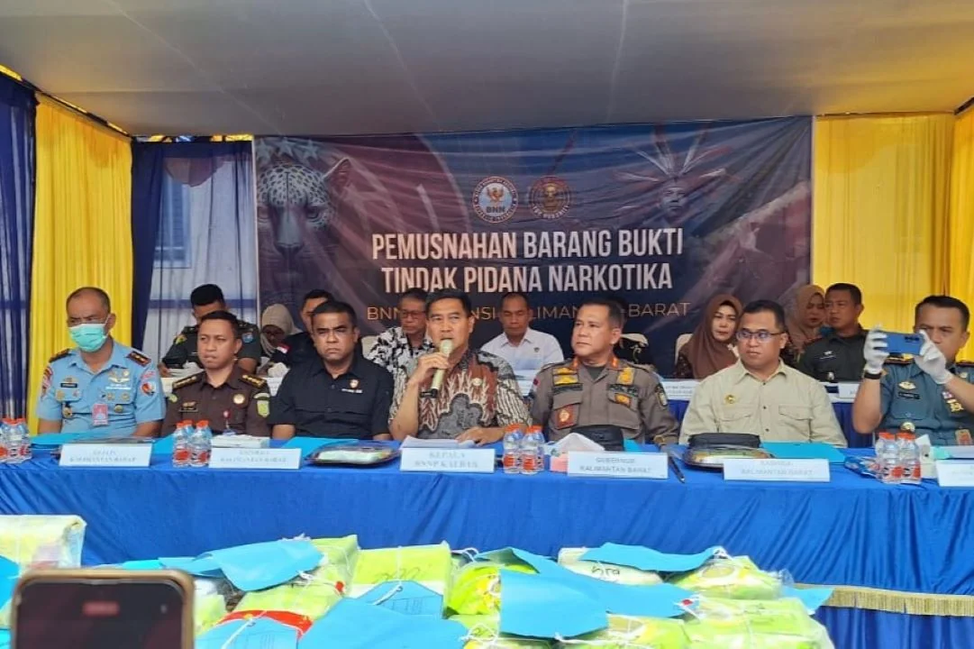 BNNP Kalbar Musnahkan 60 Kg Lebih Sabu dan Narkoba Lain, Selamatkan Ribuan Jiwa. (FOTO: BNNP KALBAR)