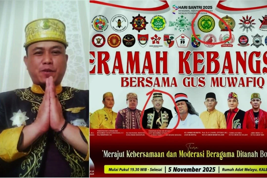 Keraton Sekadau Keberatan: Tolak Kehadiran Gus Muwafiq dan Pencatutan Foto Raja di Baliho Acara. (FOTO: ISTIMEWA)