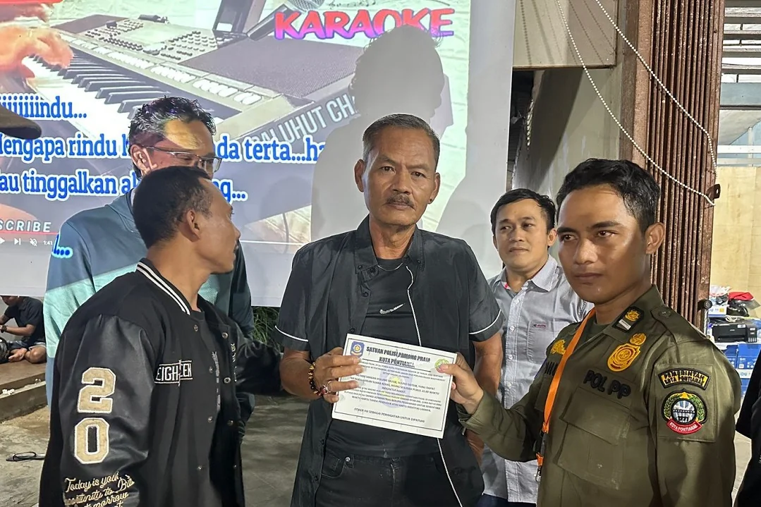 Satpol PP Pontianak Datangi Kafe dan Warkop Berpotensi Timbulkan Kebisingan. (FOTO: SATPOL PP)