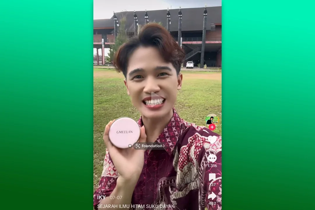 Riezky Kabah Klaim Video 'Dayak Penganut Ilmu Hitam' Adalah Endorse dengan Skrip Berdasar Fakta. (FOTO: TANGKAPAN LAYAR TIKTOK)