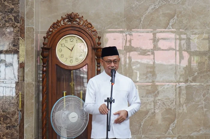 SAMBUTAN - Wali Kota Pontianak Edi Rusdi Kamtono saat memberikan sambutan. Edi Kamtono menerbitkan pengumuman pengaturan operasional hiburan malam sepanjang bulan suci Ramadan 1447 H