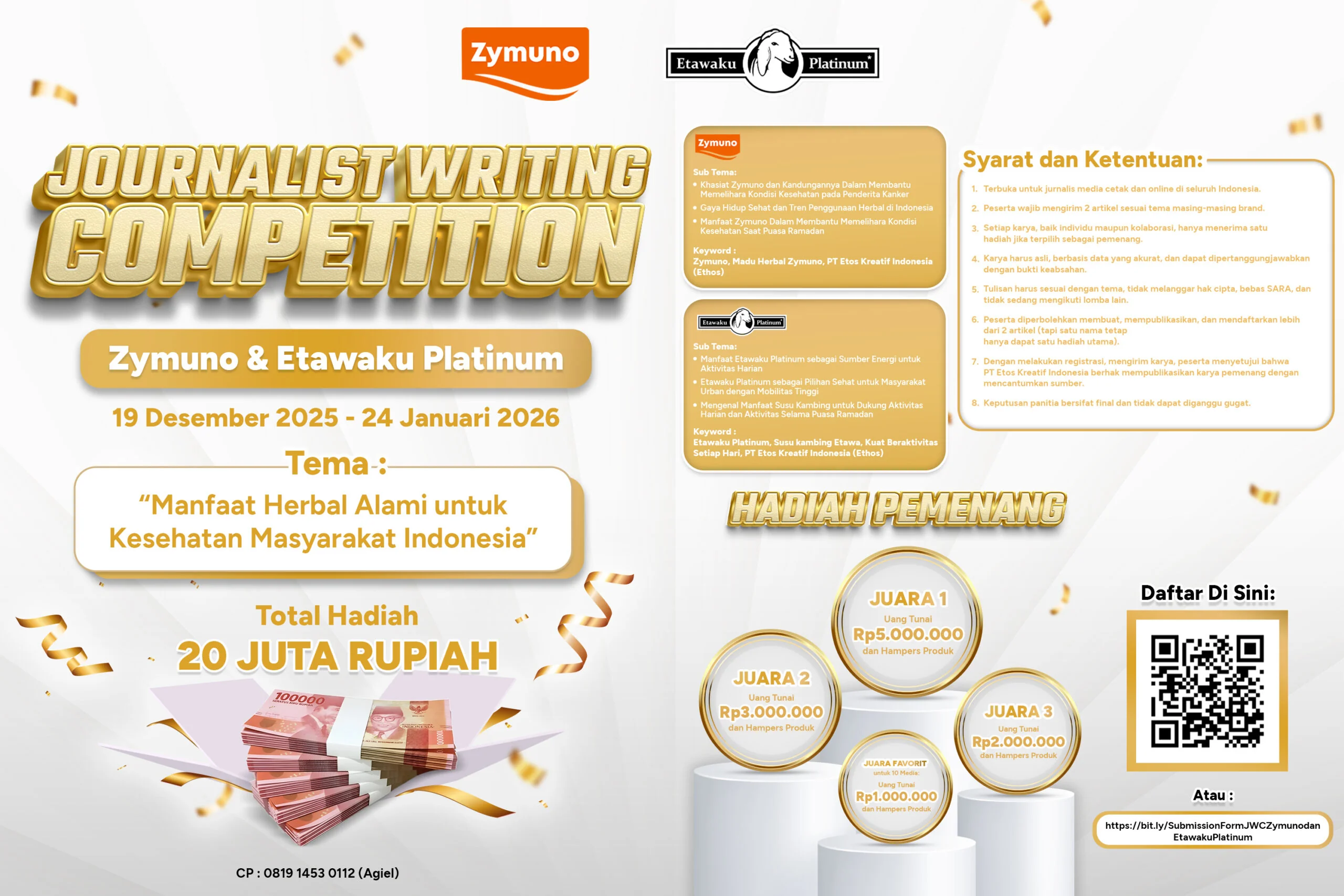 Journalist Writing Competition 2025 berhadiah 20 juta rupiah.