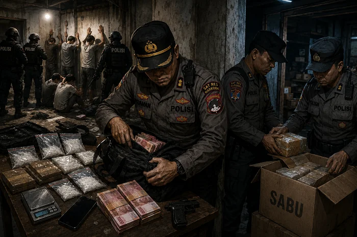 ILUSTRASI - Polres Ketapang sedang dalami informasi dugaan keterlibatan oknum Anggota Polisi yang diduga terlibat dalam peredaran narkoba (Generate AI)