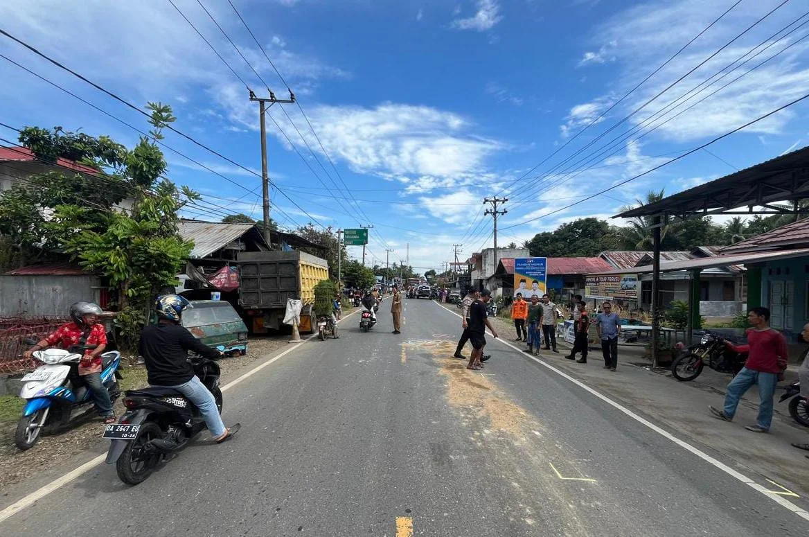 Kondisi TKP Kecelakaan Usai Kejadian (Poros Kalimantan).