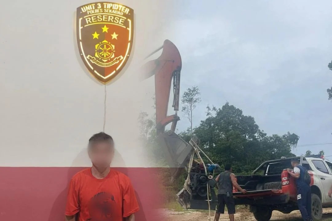 Buruh PETI di Sekadau Ditangkap, Polisi Buru Pemodal Utama Penambangan Emas Ilegal. (FOTO: HUMAS POLRES)