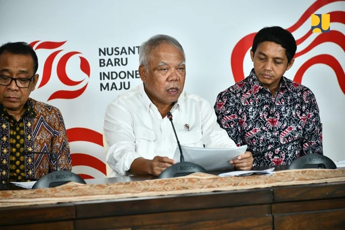 Menteri Pekerjaan Umum dan Perumahan Rakyat (PUPR) sekaligus Plt. Kepala Otorita Ibu Kota Nusantara (OIKN) Basuki Hadimuljono, Konferensi Pers Bulan Kemerdekaan, Kamis (1/8/2024).