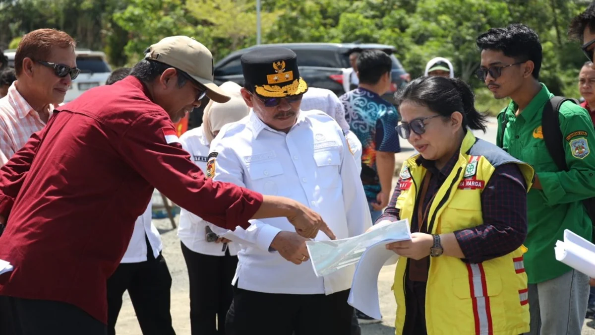 Wakil Gubernur Kaltara Ingkong Ala meninjau proyek pembangunan di Nunukan, termasuk gedung baru SMAN 3 senilai Rp11,4 miliar, Coastal Road, dan penanganan Jalan Lingkar. foto: BIRO ADPIM