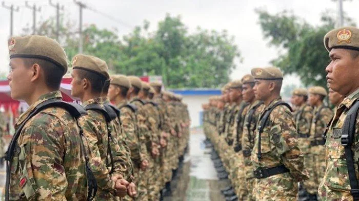 anggota Komponen Cadangan (Komcad) asal Samarinda resmi diserahkan Kodim 0901/Samarinda kepada Pemkot Samarinda pada Kamis.(Tribun)
