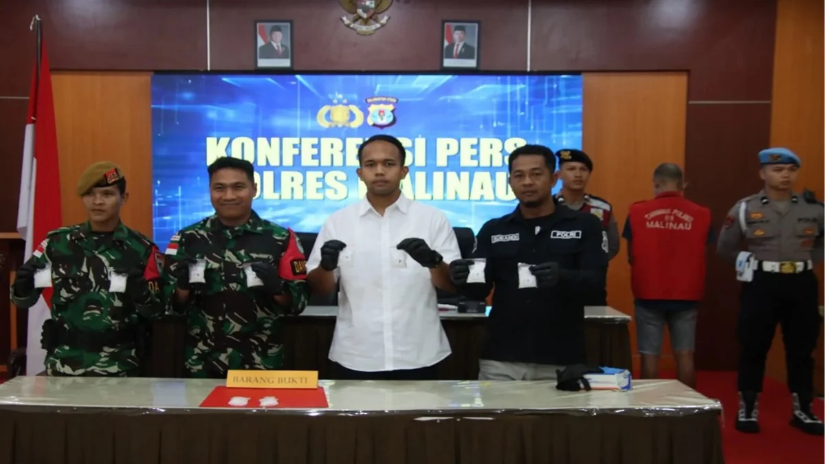 Polres Malinau bersama Satgas Pamtas RI–MLY menggagalkan penyelundupan sabu seberat lebih dari setengah kilogram yang disembunyikan dalam kotak snack di jalur lintas Kalimantan. Pelaku berinisial DK (43) ditangkap dan kini dalam proses hukum.