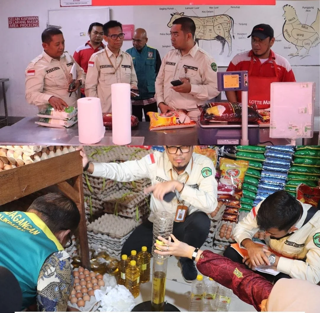Pengawasan kali ini terbagi menjadi dua tim. Tim 1 menyasar Pasar Pandansari, Robinson Swalayan, dan Hypermart Pentacity, sementara Tim 2 melakukan inspeksi di Pasar Sepinggan, MAXI Swalayan Sepinggan, dan Lotte Mart. (Doc. IG.beritapemprovkaltim)