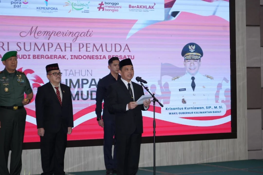 Peringatan Sumpah Pemuda ke-97: Gubernur Ria Norsan Dorong Pemuda Kalbar Jadi Garda Terdepan Hadapi Tantangan Global. (FOTO: ADPIM)