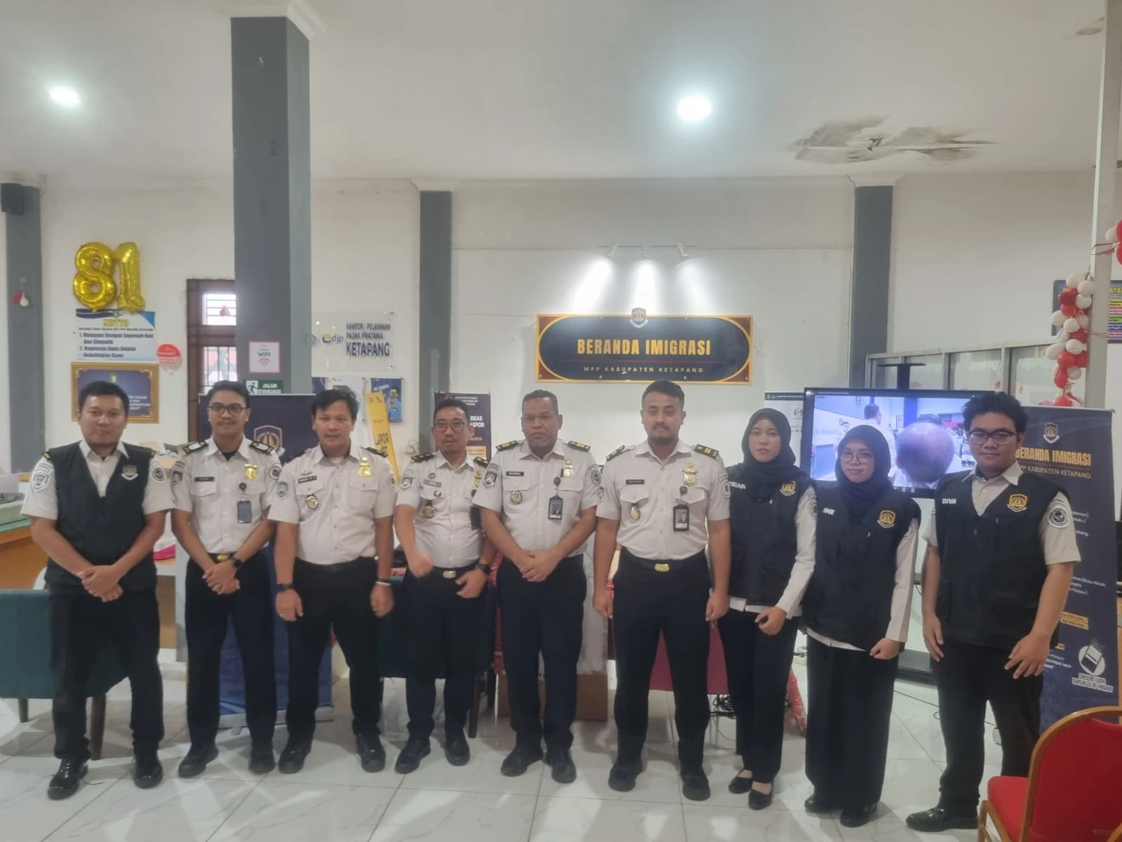 Peresmian Beranda Imigrasi yang berada di Mal Pelayanan Publik (MPP) Kabupaten Ketapang. (Nur Imam Satria)