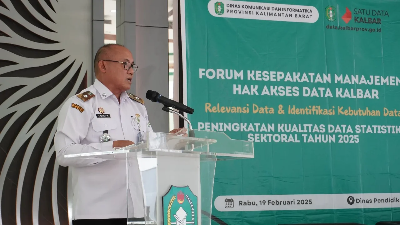 Pemerintah Provinsi Kalimantan Barat (Kalbar) melalui Dinas Komunikasi dan Informatika menyelenggarakan  Forum Kesepakatan Manajemen Hak Akses Data Kalbar 2025. (int)