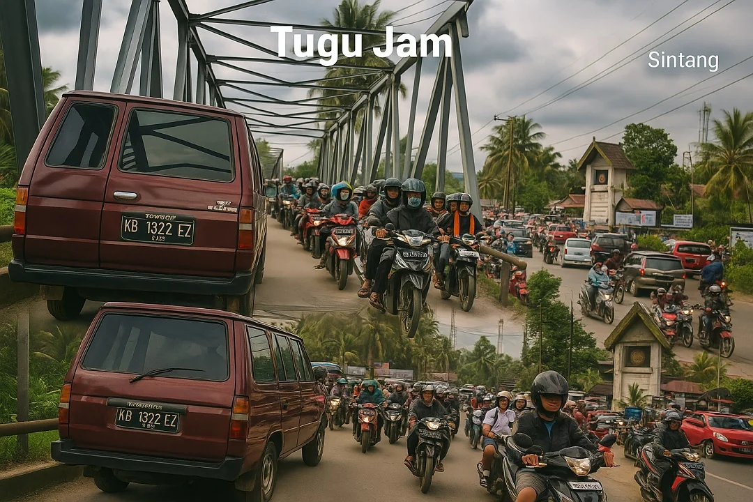 Atasi Macet Sintang, Duplikasi Jembatan atau Pembangunan Jalur Baru? Dua Opsi Strategis. (FOTO: ISTIMEWA)