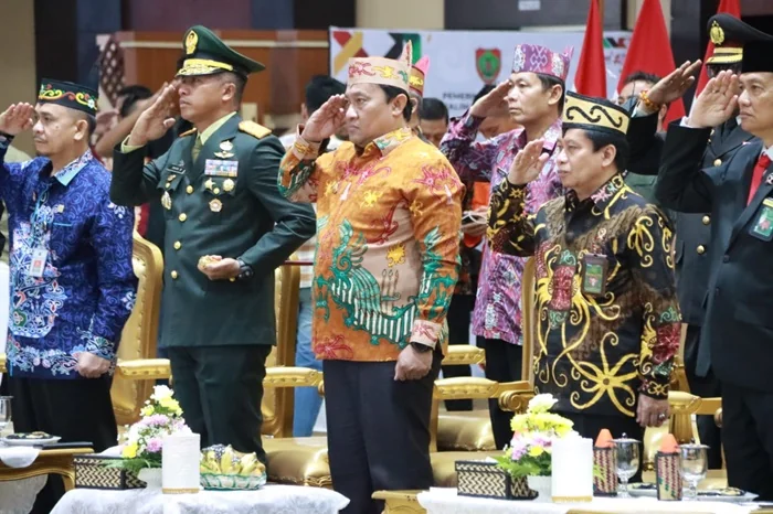 Upacara Virtual Wagub Kalteng, Foto: Asef dan Tomy Multimedia Center Pemprov Kalteng.