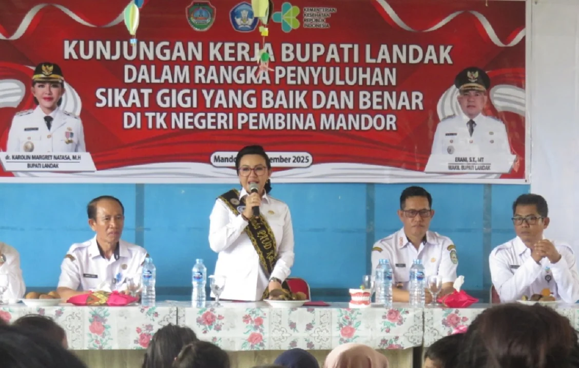 Bupati Landak Tinjau Mandor, Pastikan Kualitas Pendidikan, Kesehatan, dan Pangan Warga Terjamin. (FOTO: Hendri Marcelleno)