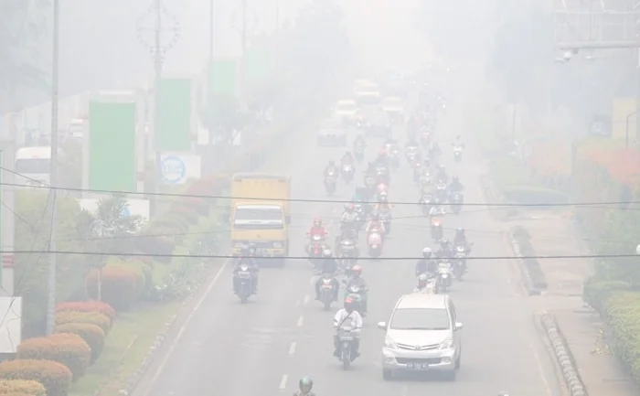FOTO ANTARA: Asap Tebal di Kota Pontianak (Ilustrasi).