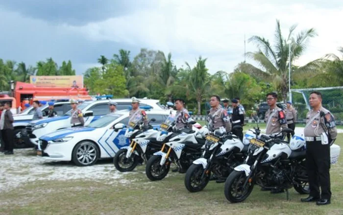 Apel gelar pasukan pengamanan VVIP untuk kunjungan kerja Wakil Presiden RI, Gibran Rakabuming Raka. (Int)